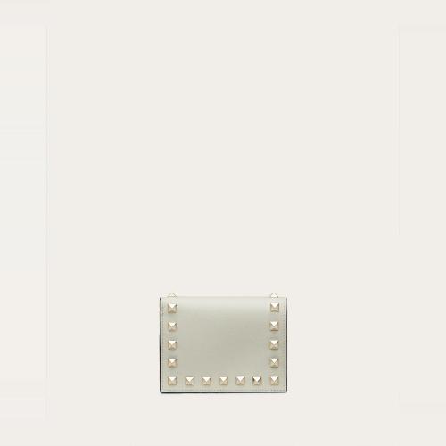  VALENTINO华伦天奴 22年秋冬 女士 钱包 Petit portefeuille Rockstud en veau XW2P0P39BOLI16