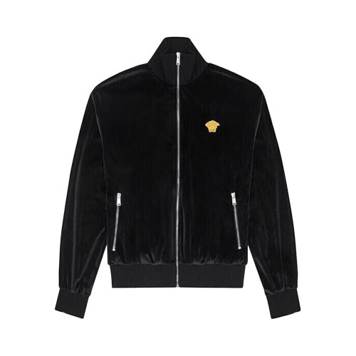 VERSACE/范思哲 男士黑色有机棉外套夹克 A89408-A234467-A1008