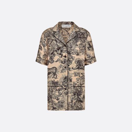  DIOR迪奥 22年秋冬 女士 睡衣 Chemise a manches courtes Dior Chez Moi 111V29A6805_X1821