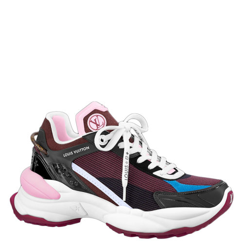 Louis Vuitton/路易威登 22年早春新款 RUN 55系列 女士波尔多红混合材质运动鞋1A9H5B