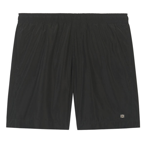 Givenchy/纪梵希 男士黑色科技纤维4G LOGO长款泳裤短裤BMA00L13VP-001