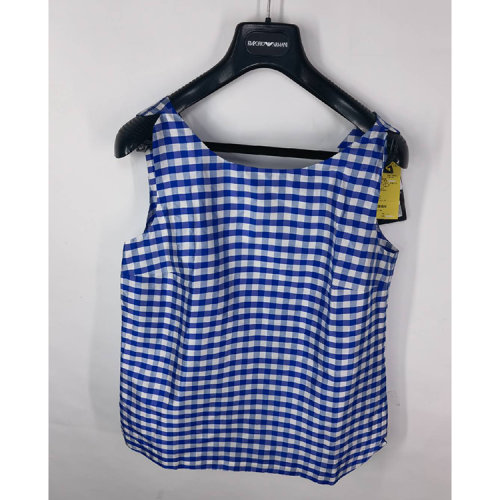 Emporio Armani/安普里奥阿玛尼 蓝色格纹短袖 G2K11T G2129 017瑕疵折扣