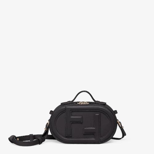  FENDI芬迪 22年秋冬 女士 单肩包 黑色皮革迷你手袋 8BS058A5DYF0KUR