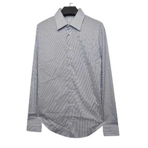 Emporio Armani/安普里奥阿玛尼蓝色条纹男士长袖衬衫 L1C31TL1E1C019 （瑕疵折扣）