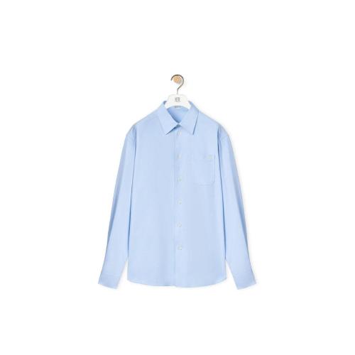  LOEWE罗意威 22年秋冬 男士 长袖衬衫 Chest pocket check shirt in cotton H526Y05W86-9033