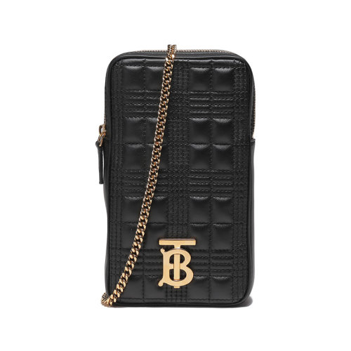BURBERRY/博柏利 【22春夏新款】 女款羊皮Lola萝纳包单肩斜挎包手机包TB专属标识 80443031