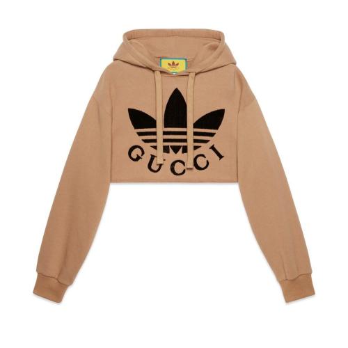  GUCCI古驰 22年秋冬 女士 adidas x Gucci联名系列短款卫衣 688196 XJEDA 2184