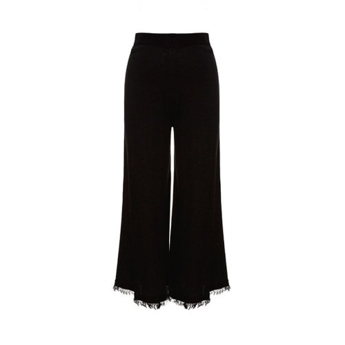 SHOKAY/绣嘉 春夏新品卡拉利斯系列女士薄款九分阔腿裙裤女士休闲裤 流苏