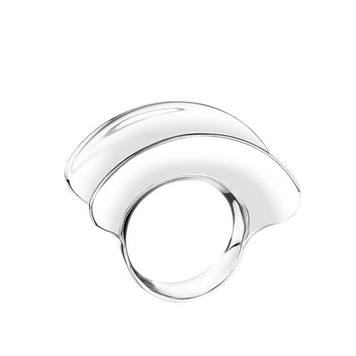 HERMES/爱马仕 经典Hermès Réponse系列 大号925纯银戒指指环H120601B