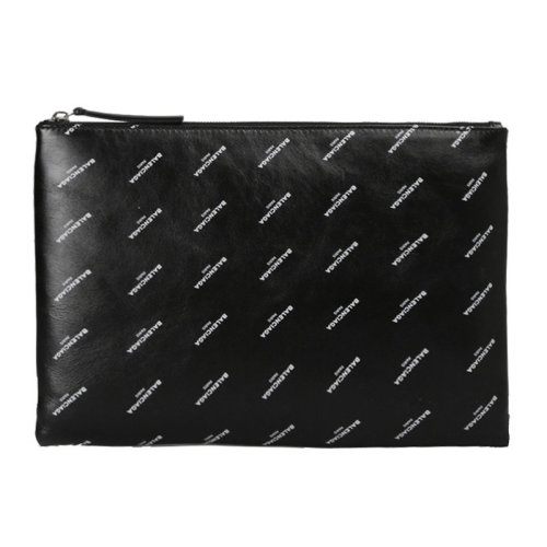 Balenciaga/巴黎世家 男士黑色皮质手拿包 4828740AD0N8164