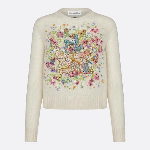  DIOR迪奥 22年秋冬 女士 针织衫 Dior Chez Moi 针织衫 244S57AM029_X0877