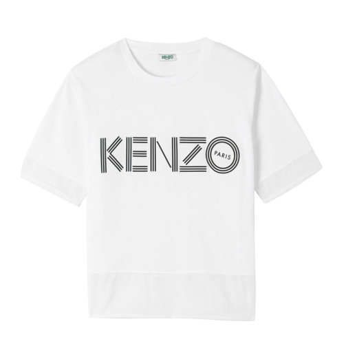 KENZO/高田贤三 女装 服装 棉质logo印花圆领 女士短袖T恤 FA52TS617986经典字母LOGO