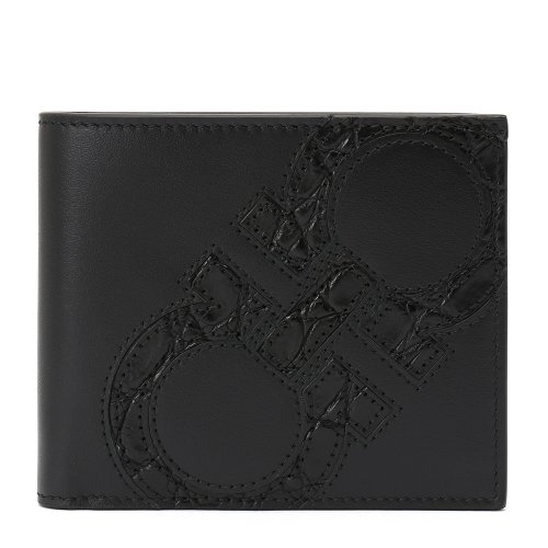 Salvatore Ferragamo/菲拉格慕 黑色 男士包袋短款钱包 698804-66A276-REVIVAL MAXY