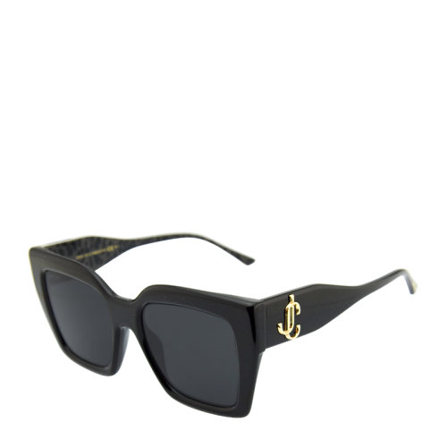 Jimmy Choo/周仰杰 太阳镜 墨镜 轻奢 华丽 大框 黑色 女款 亮钻 ELENI/G/S 53mm Jimmy Choo周仰杰