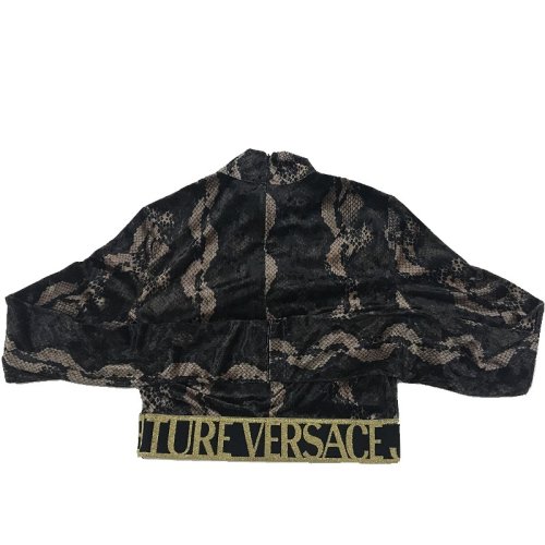 Versace Jeans 蛇纹短款紧身打底衫 44码