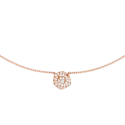 DIOR/迪奥 22春夏新款ROSE COUTURE系列小号18k金玫瑰金镶嵌钻石项链JRCO95007_0000