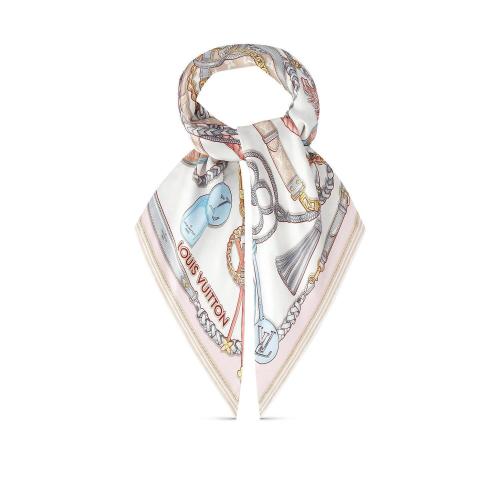  LV路易威登 22年秋冬 女士 围巾 MIX AND STRAPS 90 方巾 M77664