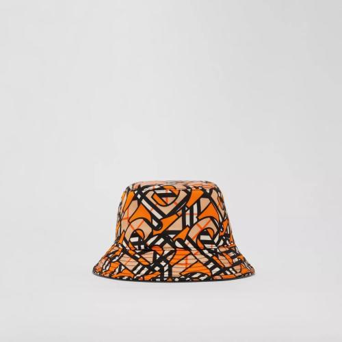  BURBERRY 22年秋冬 女士 专属标识印花尼龙渔夫帽 80565461