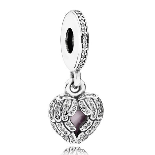 PANDORA/潘多拉 女士银色925银天使的翅膀DIY手链项链串饰吊饰吊坠 791737CZ