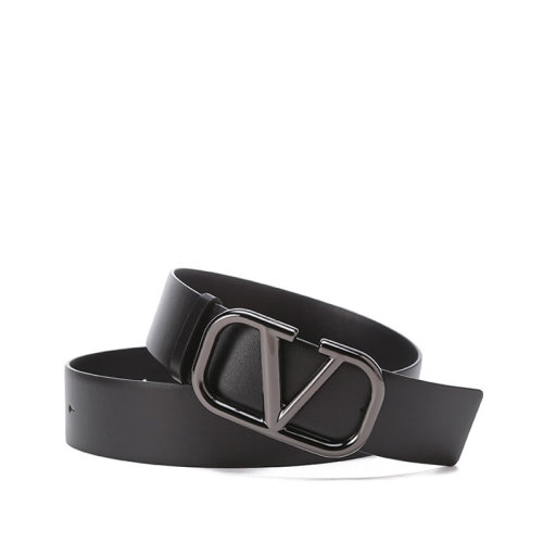 Valentino/华伦天奴 【22春夏新款】 女士皮革VLogo搭扣板扣式双面皮带腰带4cm XW2T0X46MFI