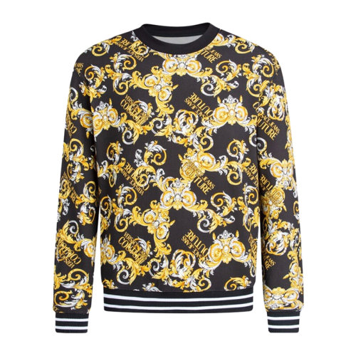 VERSACE JEANS/范思哲牛仔 男士拼色棉质经典字母徽标印花装饰圆领长袖上衣卫衣运动衫套头衫 B7GZA709-S0830-899