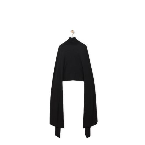  LOEWE罗意威 22年秋冬 女士 斗篷 Bell sleeve cape in viscose S540Y17K53-1100