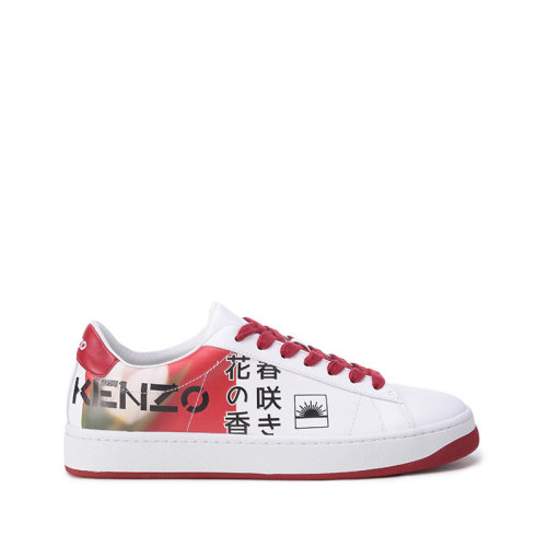 KENZO/高田贤三【22春夏新款】男士皮革Kourt低帮系带休闲运动鞋板鞋小白鞋 5SN170 L71