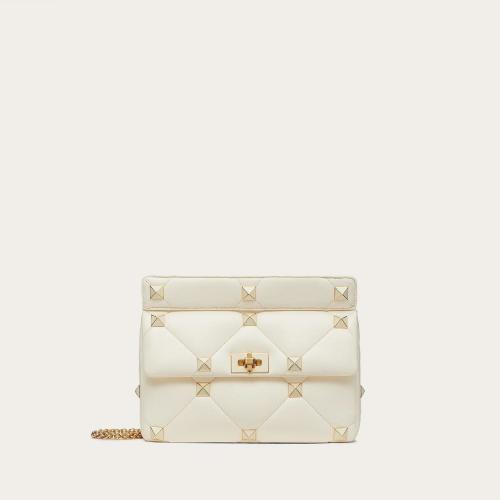  VALENTINO华伦天奴 22年秋冬 女士 单肩包 Grand sac Roman Stud The Shoulder Bag en nappa a