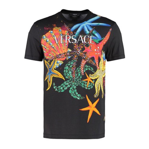  VERSACE/范思哲 男士印花棉质短袖T恤 A893211F01209 5B020 PLFSX