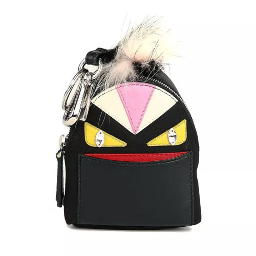 FENDI/芬迪  女士黑色时尚小怪兽眼睛背包挂饰 7AR4575PP78T