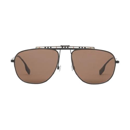  BURBERRY 21年秋冬 男士 标志性条纹细节飞行员太阳眼镜 40814521 预定商品1-3周发货