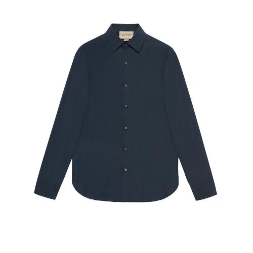  GUCCI古驰 22年秋冬 男士 饰双G棉质衬衫 694241 ZAJK0 4240