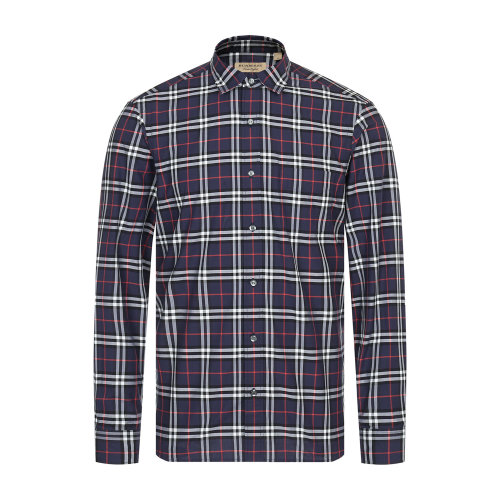 纯棉格纹男士长袖衬衫 BURBERRY/博柏利 巴宝莉 衬衣 男装  男士长袖衬衫