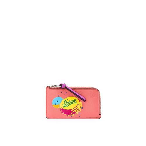  LOEWE罗意威 22年秋冬 女士 卡包 Bottle caps coin cardholder in classic calfskin C643Z40X