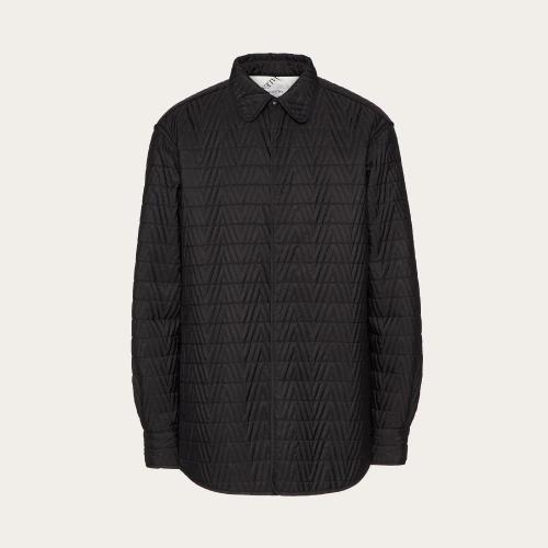  VALENTINO华伦天奴 22年秋冬 男士 长袖衬衫 SURCHEMISE MATELASSéE EN NYLON XV3CIA997130NO