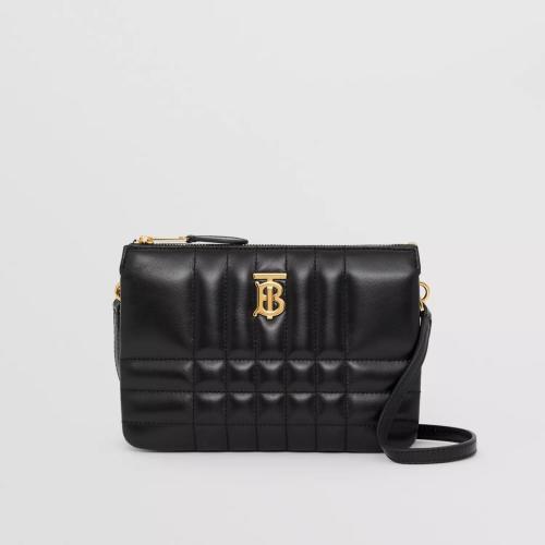  BURBERRY 22年秋冬 女士 Lola – 绗缝羔羊皮萝纳双层收纳袋 80492831