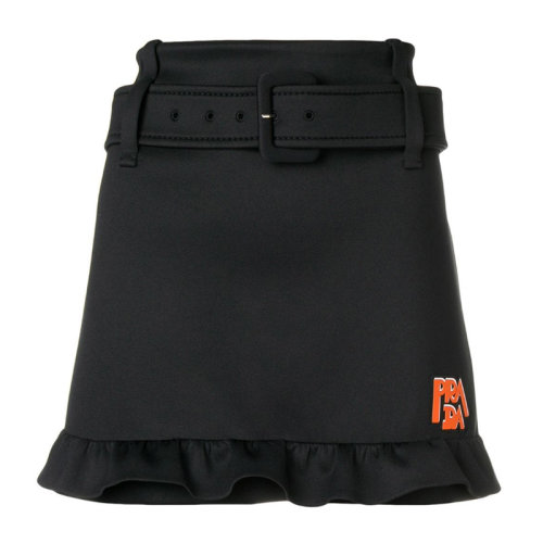 Prada 普拉达 女装 服装黑色字母印花 女士半身裙