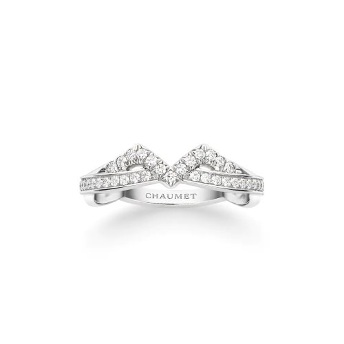 Chaumet/尚美 戒指/指环 JoséphineAmour d'Aigrette系列 女士铂金镶嵌多颗明亮切割钻石结婚戒指083761