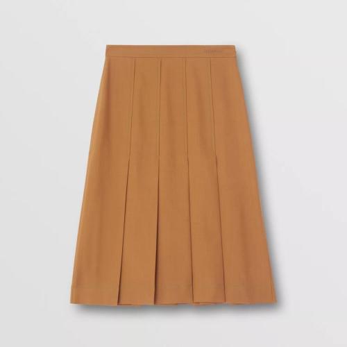  BURBERRY 22年秋冬 女士 褶饰羊毛半身裙 80550371