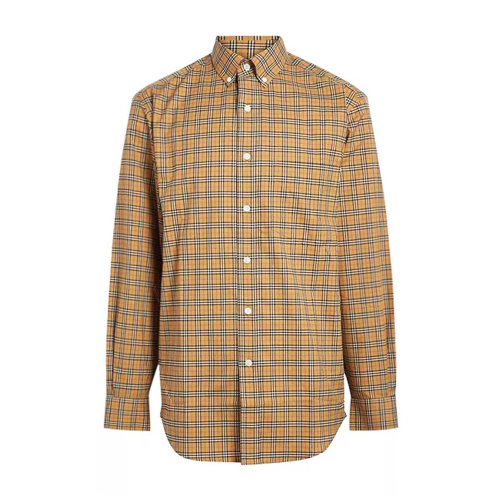 BURBERRY/博柏利 卡其色格纹男士长袖衬衫