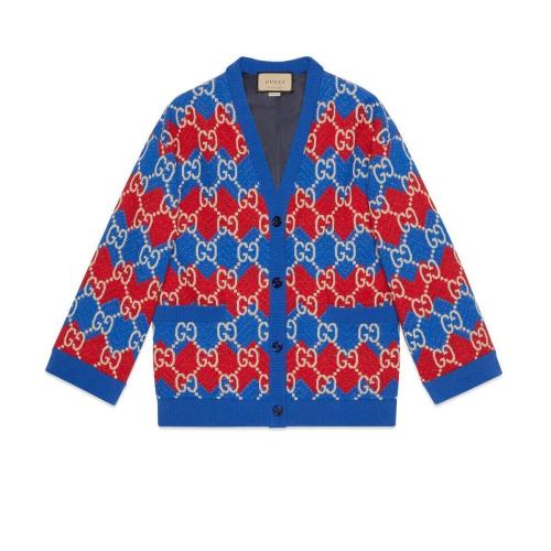  GUCCI古驰 22年秋冬 女士 V形针织棉质开衫 700427 XKCHJ 6863