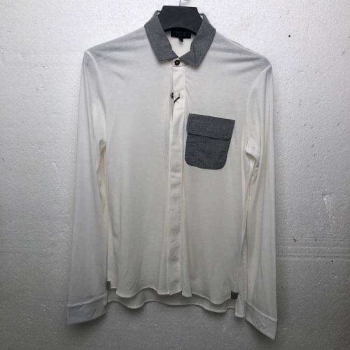 Emporio Armani/安普里奥阿玛尼 白色男士长袖POLO衫（瑕疵折扣）