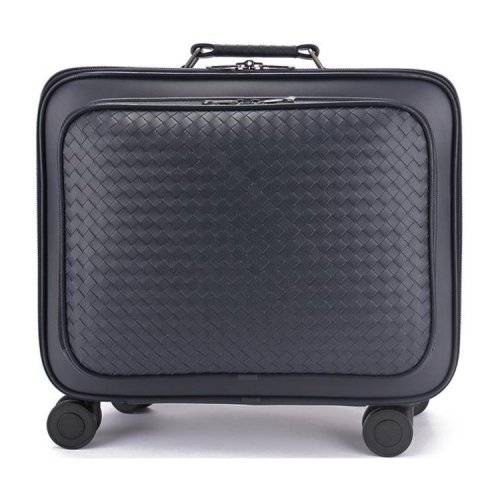 BottegaVeneta/葆蝶家 男士经典款编织牛皮革拉杆箱/行李箱/登机箱 445085V4651【极速发货】