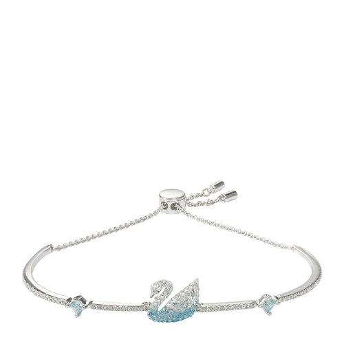 Swarovski/施华洛世奇【王一博海报同款系列】ICONIC SWAN系列女士镀白金色蓝色天鹅手链手环手镯 5549312