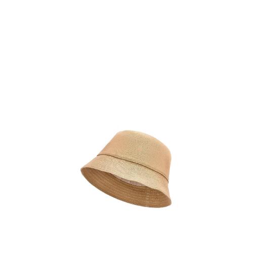  LOEWE罗意威 22年秋冬 女士 帽子 Bucket hat in canvas and calfskin K820HB1X19-2556