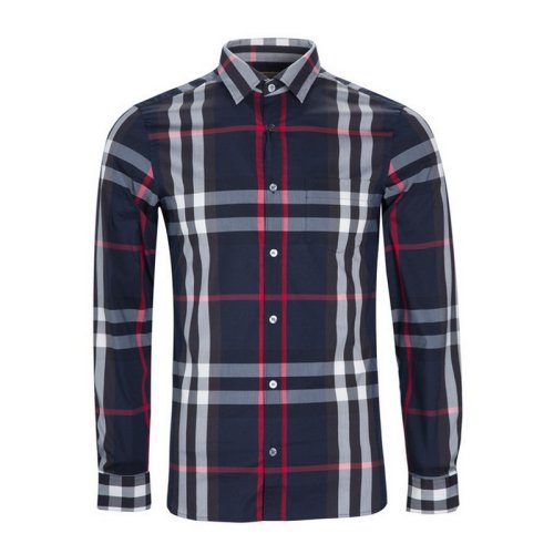 BURBERRY/博柏利 男士黑蓝色棉质长袖衬衫 40067311