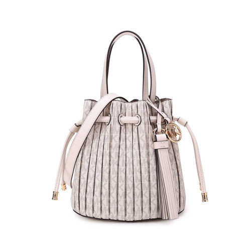 Michael Kors/迈克·科尔斯【22春夏新款】女士WILLA系列人造革超小号手提单肩斜挎包抽绳包水桶包老花 30F1G9WT0V