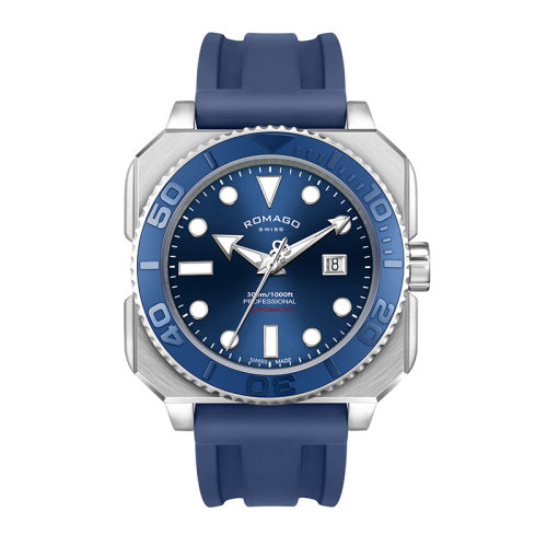 ROMAGO/雷米格 自动机械专业深潜者男士表300M防水强夜光带计时60分钟 RM109