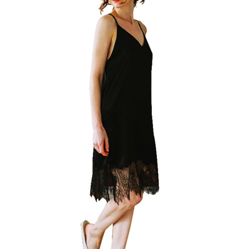 GeleiStory/GeleiStory独立系列19姆米重磅真丝睡衣桑蚕丝经典款交叉吊带女睡衣/家居服