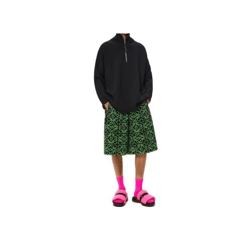  LOEWE罗意威 22年秋冬 男士 休闲裤 Bermuda shorts in Anagram jacquard fleece H526Y27J09-1